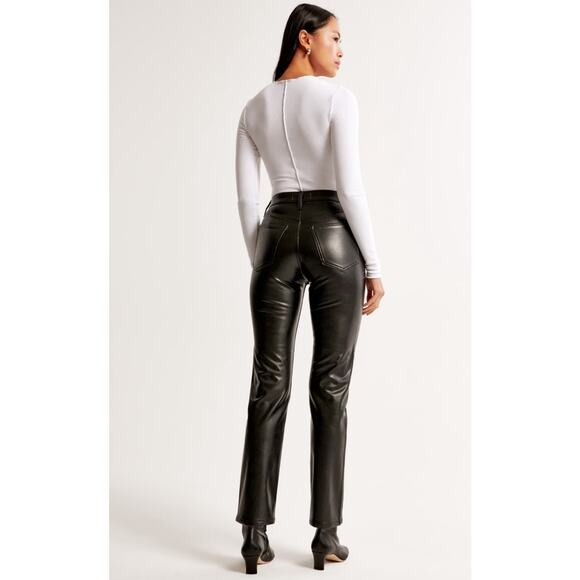 Abercrombie & Fitch Mixed Fabric High‎ Rise The Super Skinny Ankle Jeans Size 12 - Picture 2 of 12